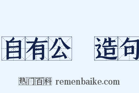 自有公論造句是什么意思的图片